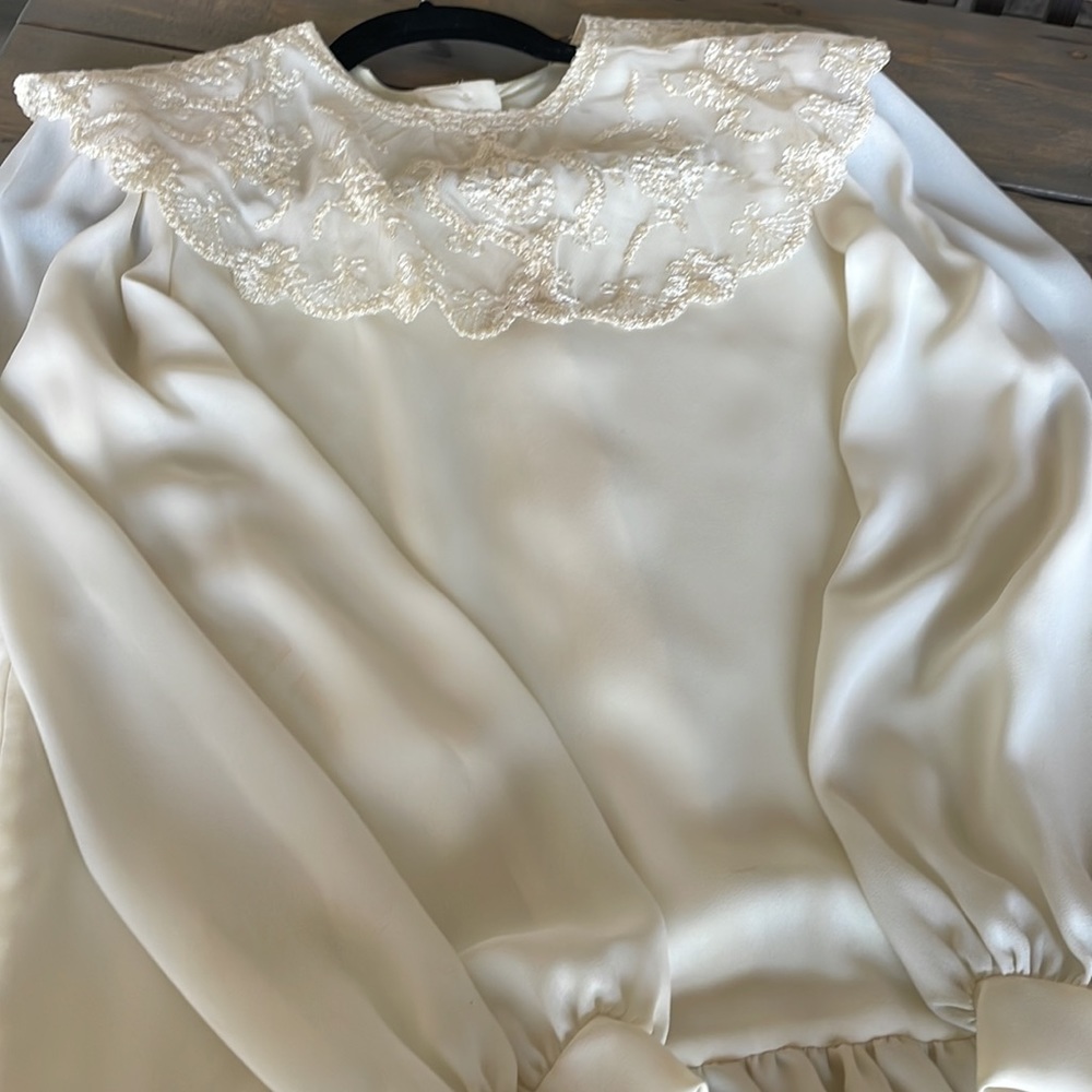 Vintage Ivory Wedding/Party Chiffon Dress